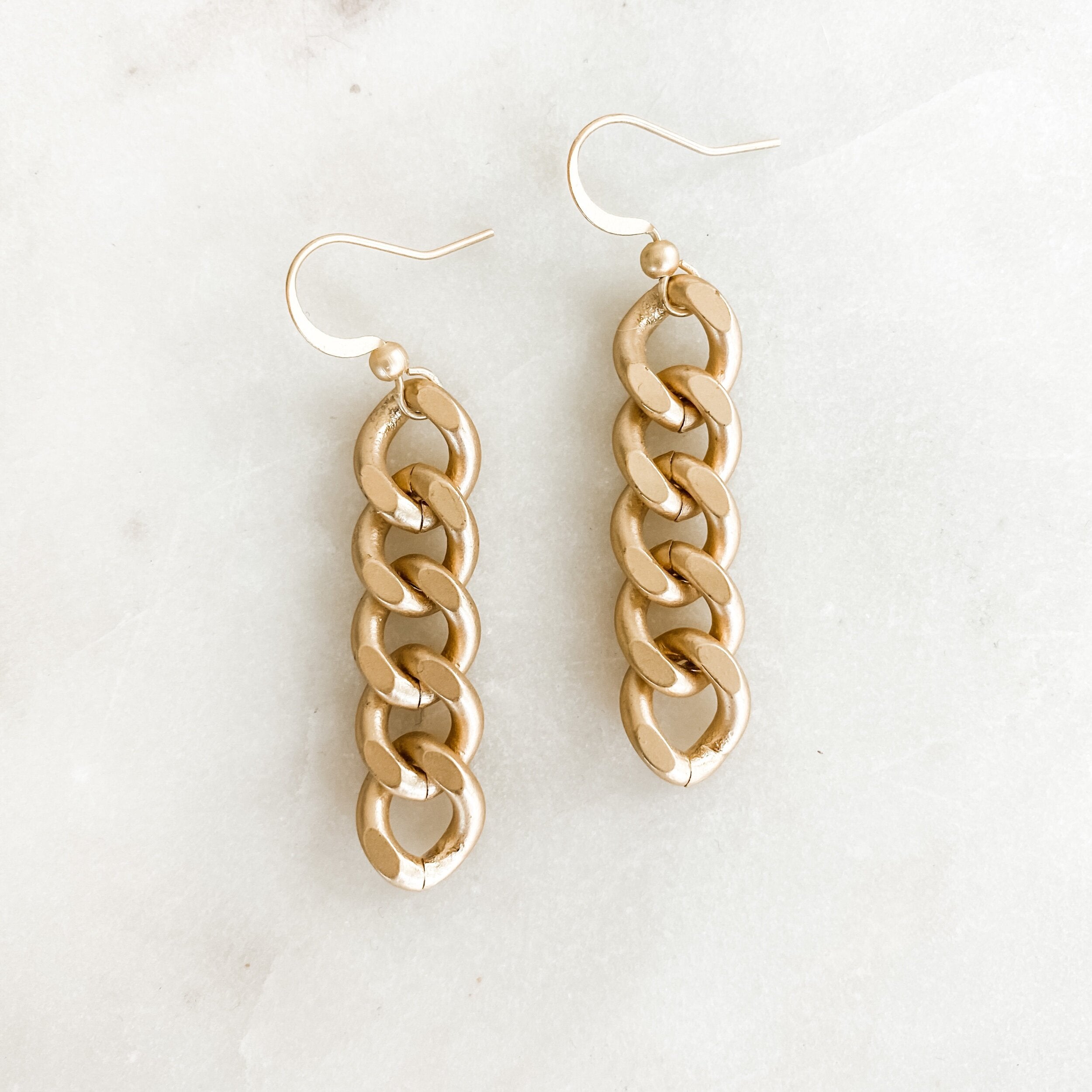 Satin Curb Earrings