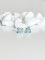 Rough Gemstone Claw Earrings