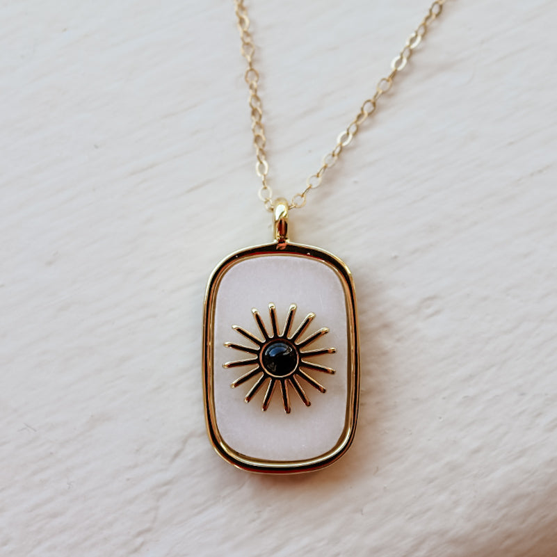 Sunburst Gemstone Necklace