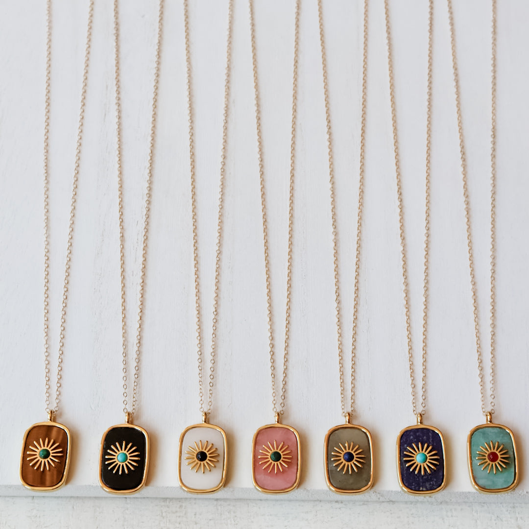 Sunburst Gemstone Necklace