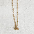 Satin Gold Eye Necklace