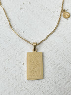 Rectangle Zodiac Pendant Necklace