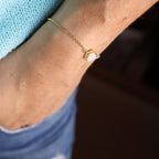 Starlight Druzy Adjustable Bracelet in Pearl