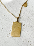 Rectangle Zodiac Pendant Necklace