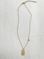 Rectangle Zodiac Pendant Necklace