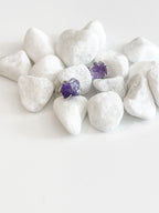 Rough Gemstone Claw Earrings