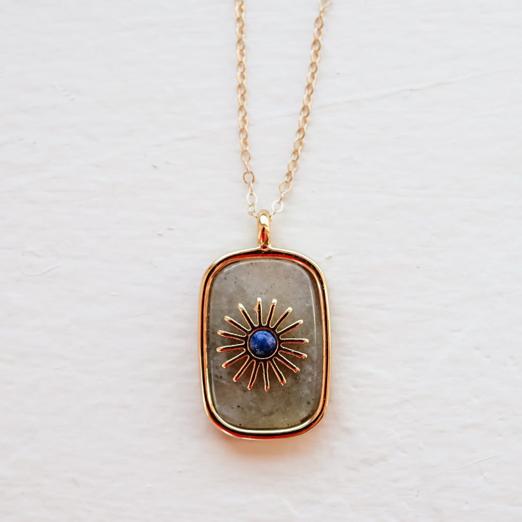 Sunburst Gemstone Necklace