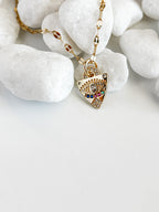 CZ Evil Eye Protection Necklace