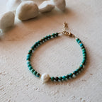 Turquoise & Freshwater Pearl Bracelet