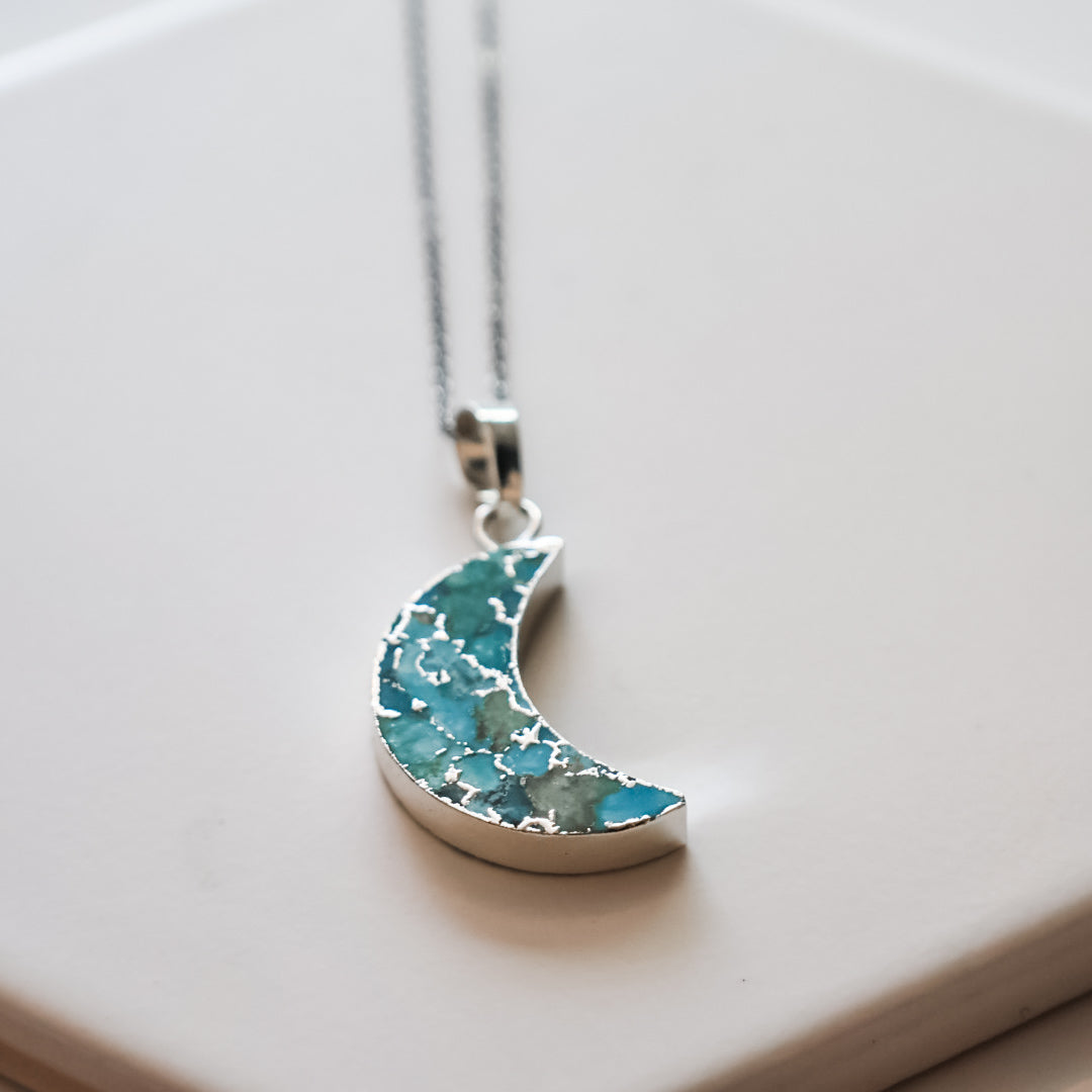 Turquoise Crescent Necklace