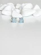 Rough Gemstone Claw Earrings