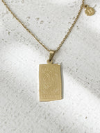 Rectangle Zodiac Pendant Necklace
