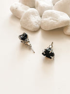 Rough Gemstone Claw Earrings