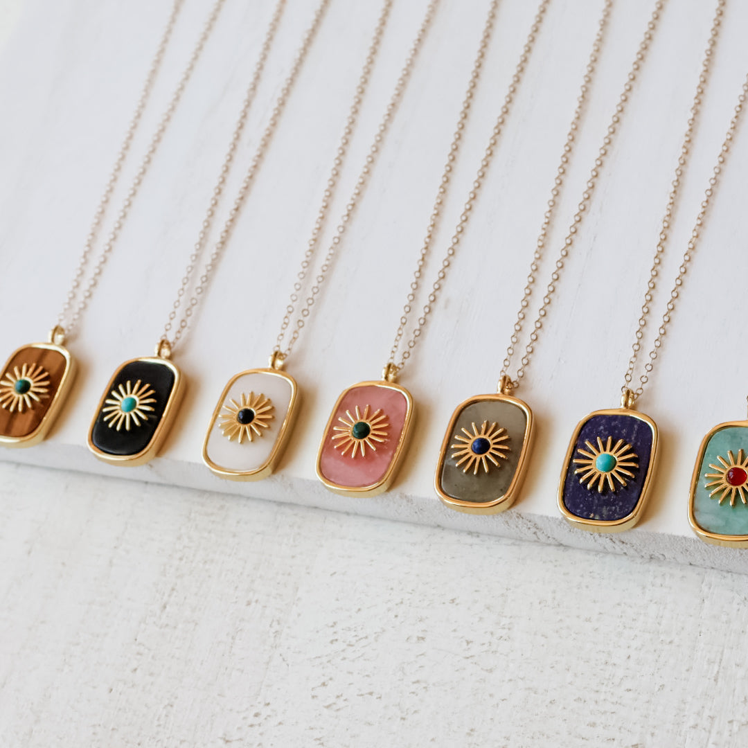 Sunburst Gemstone Necklace