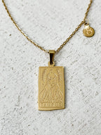 Rectangle Zodiac Pendant Necklace