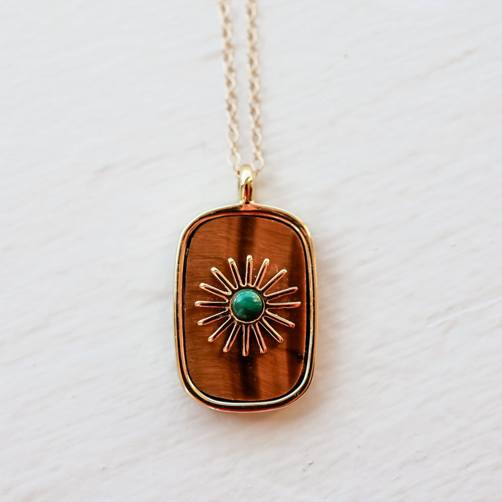 Sunburst Gemstone Necklace