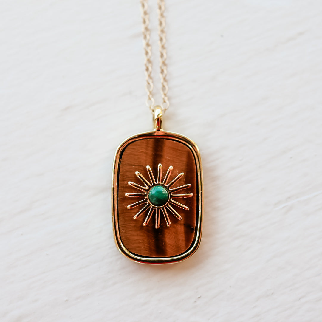 Sunburst Gemstone Necklace