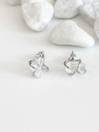 Rough Gemstone Claw Earrings