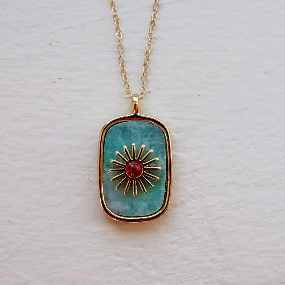 Sunburst Gemstone Necklace
