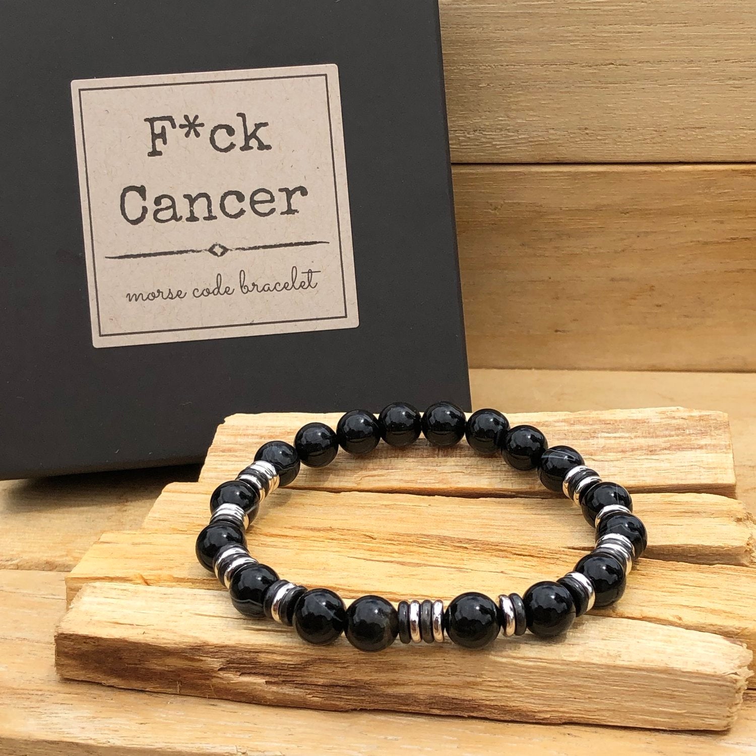 Morse Code Bracelet in Sardonyx