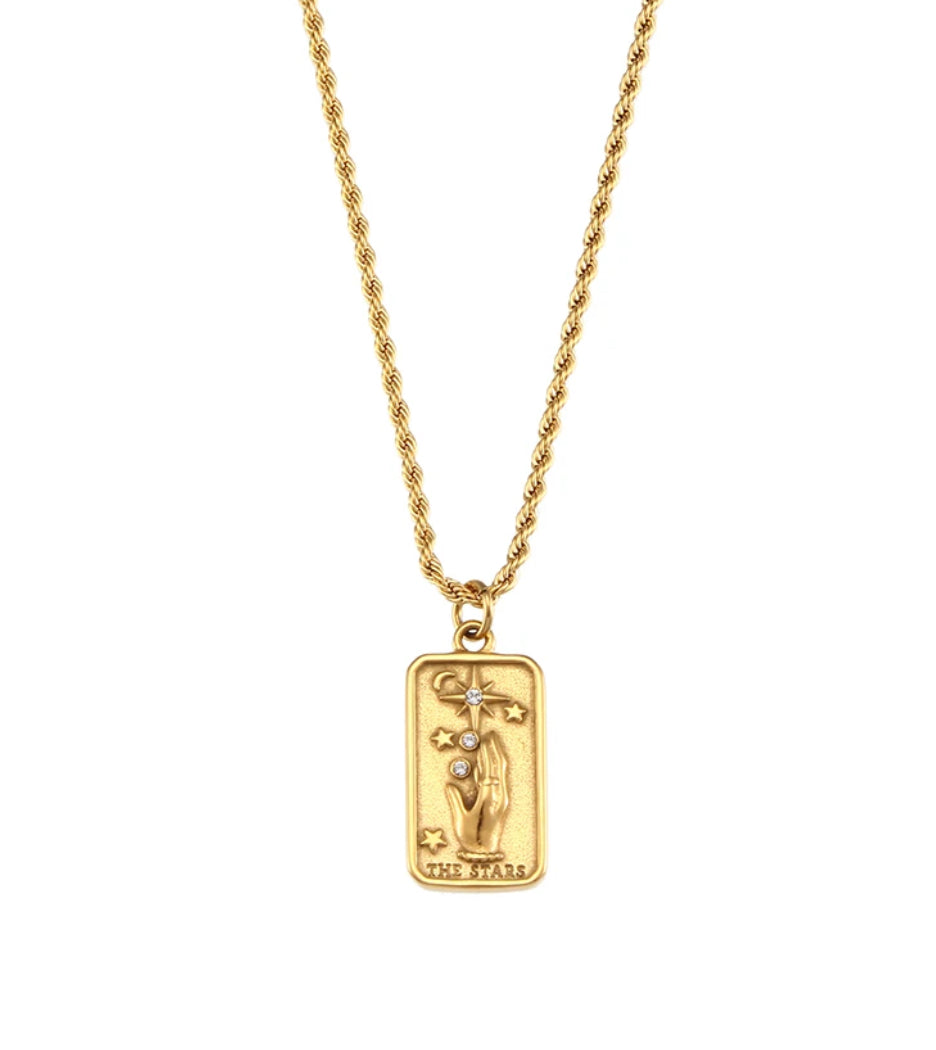 Stars Tarot Rope Chain Necklace