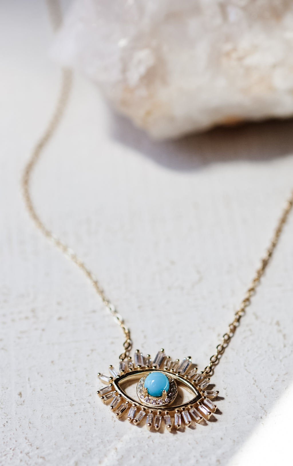 Turquoise Radiance Evil Eye Necklace