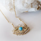 Turquoise Radiance Evil Eye Necklace