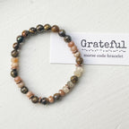 Morse Code Bracelet in Desert Blush