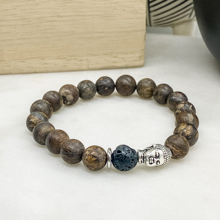 Bronzite Buddha Bracelet