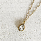 Crystal Tear Drop Necklace