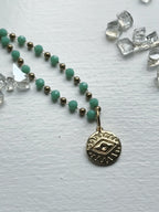 Green turquoise eye necklace